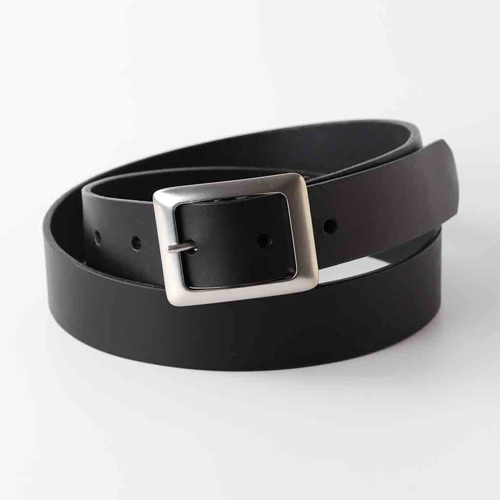 ladies black leather belt Oliver by Kaseta