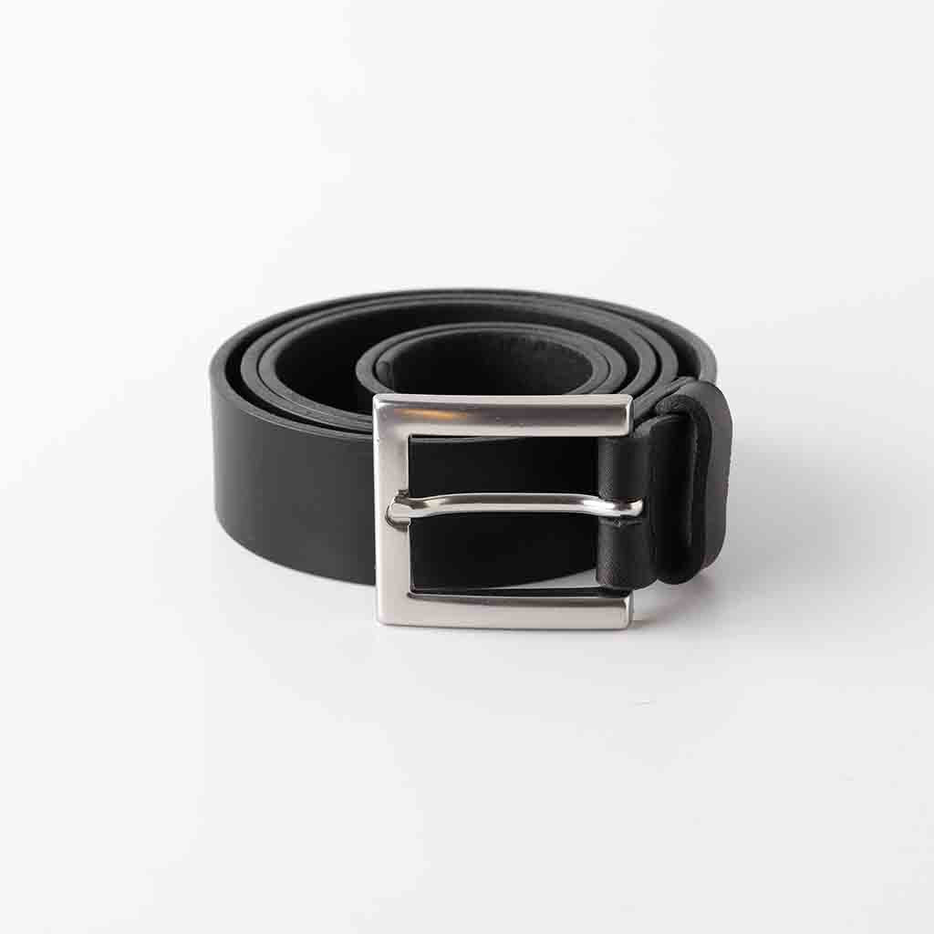 men's black leather belt SQ Milan by Kaseta