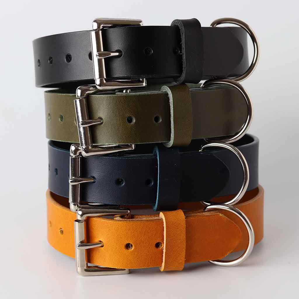 Italian Leather Dog Collars
