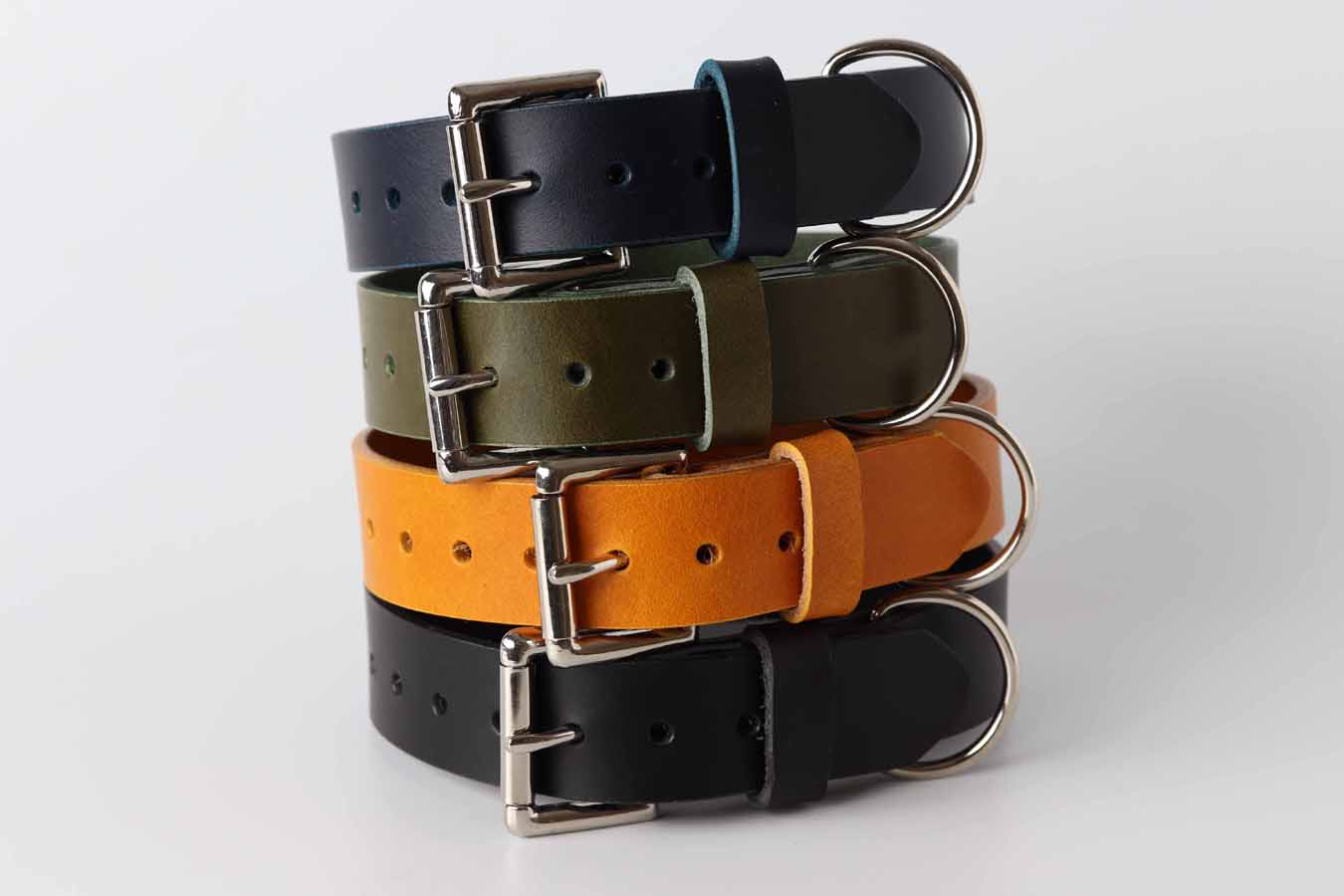 wide range of leather dog collars