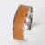 women's leather wristband with silver colour base crafted by Kaseta
