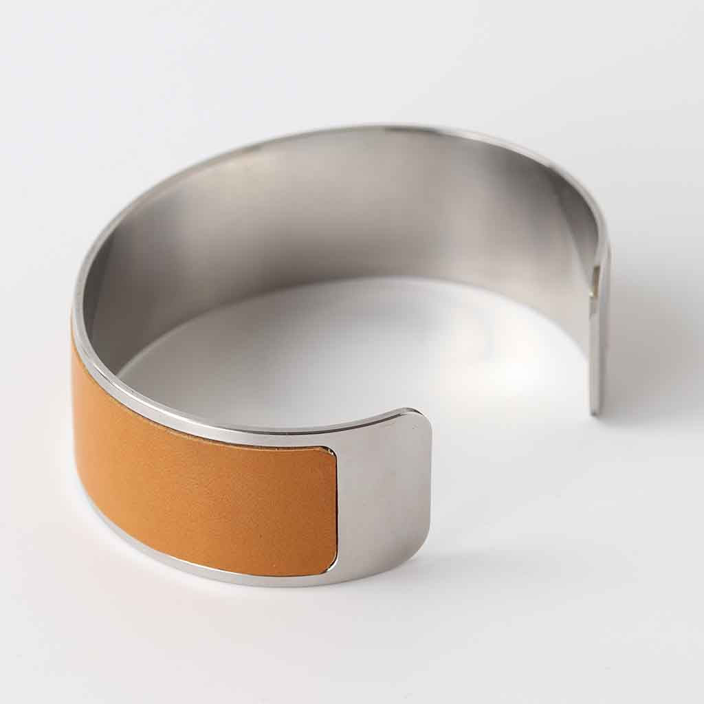 flat Paris Tan cuff bracelet for women by Kaseta