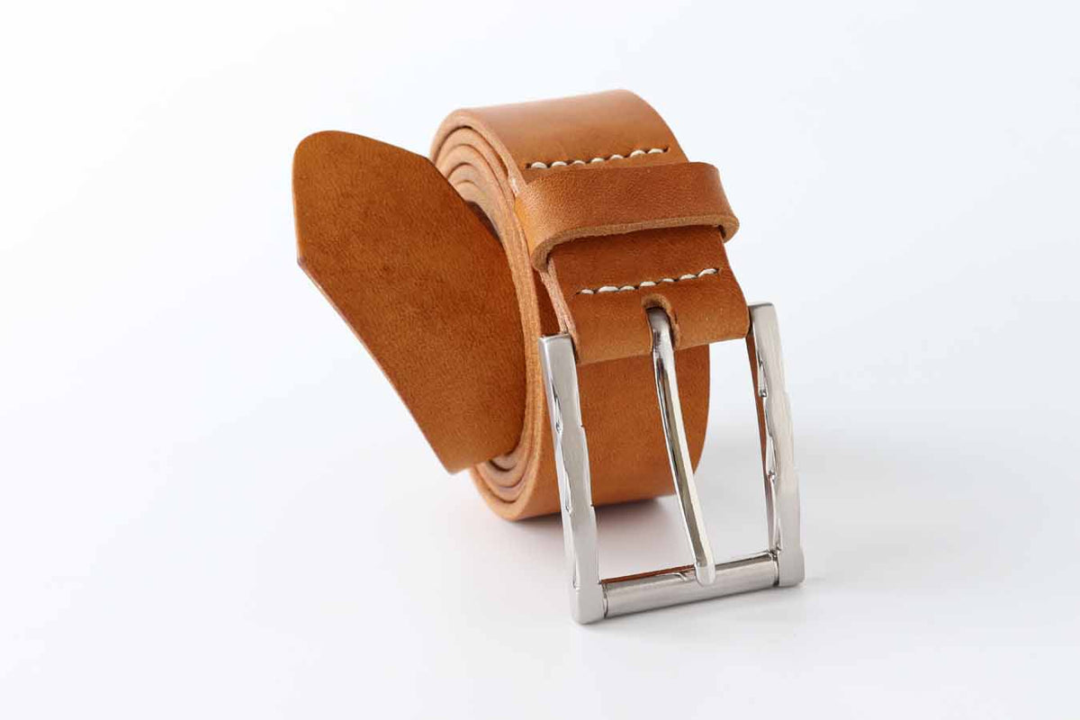 mens tan belt by kaseta