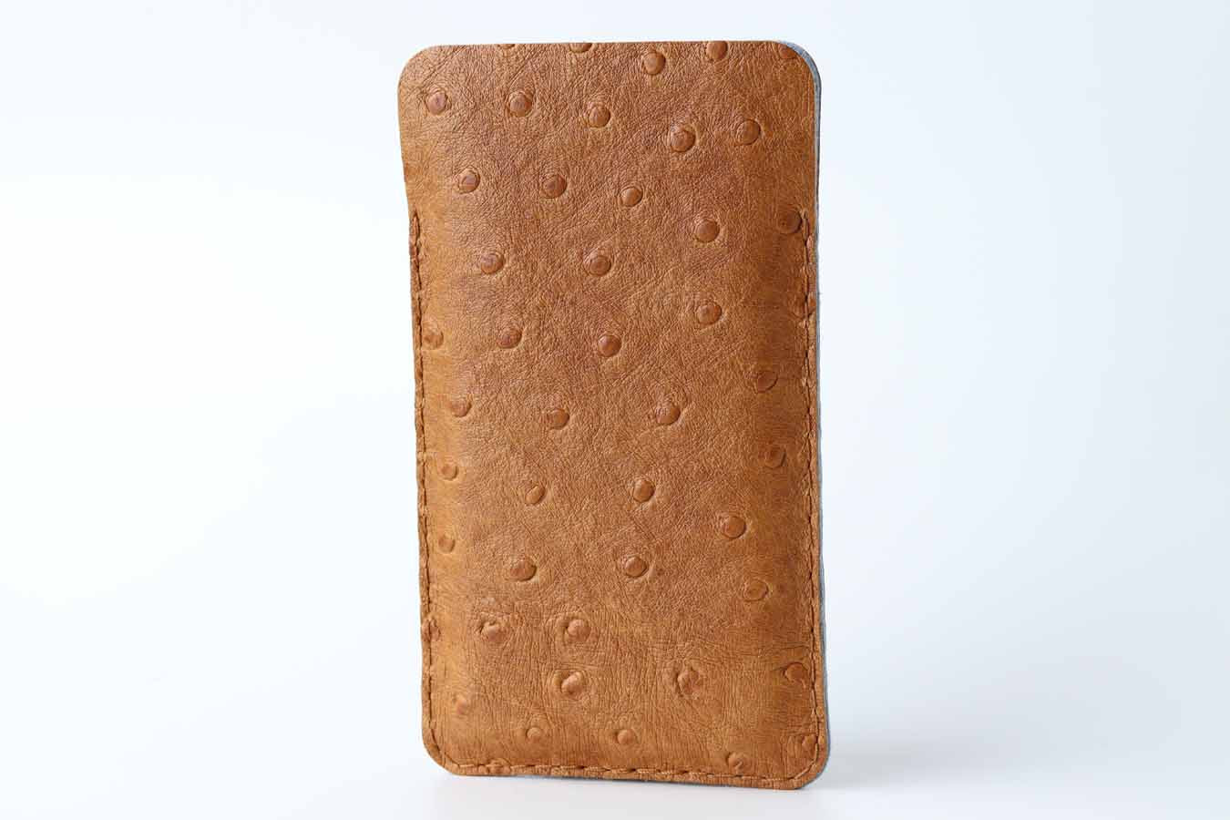 iPhone 14 pro max / iPhone 13 / iPhone 12 /ostrich leather sleeve / pouch / case