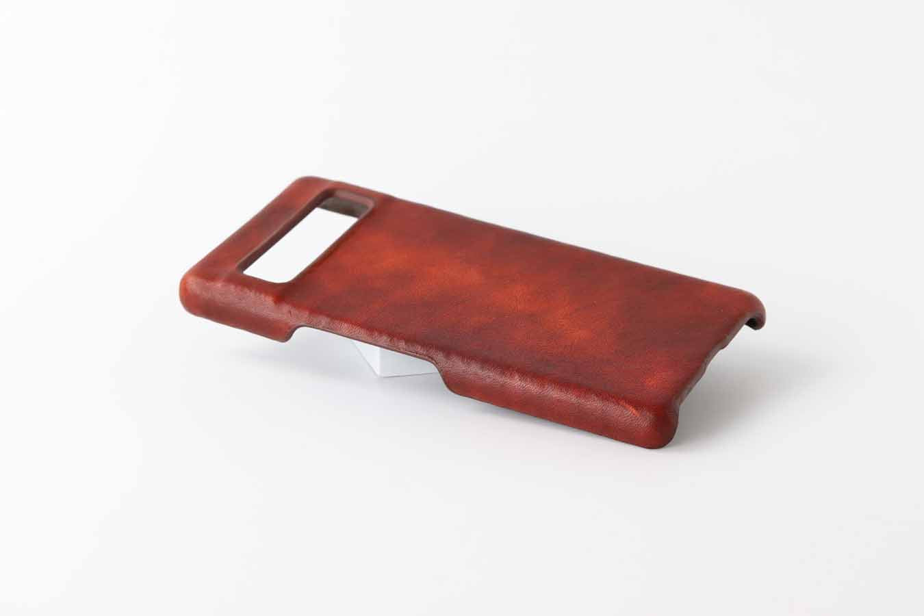 google pixel 7 pro leather hard case, cover. In aged looking leather