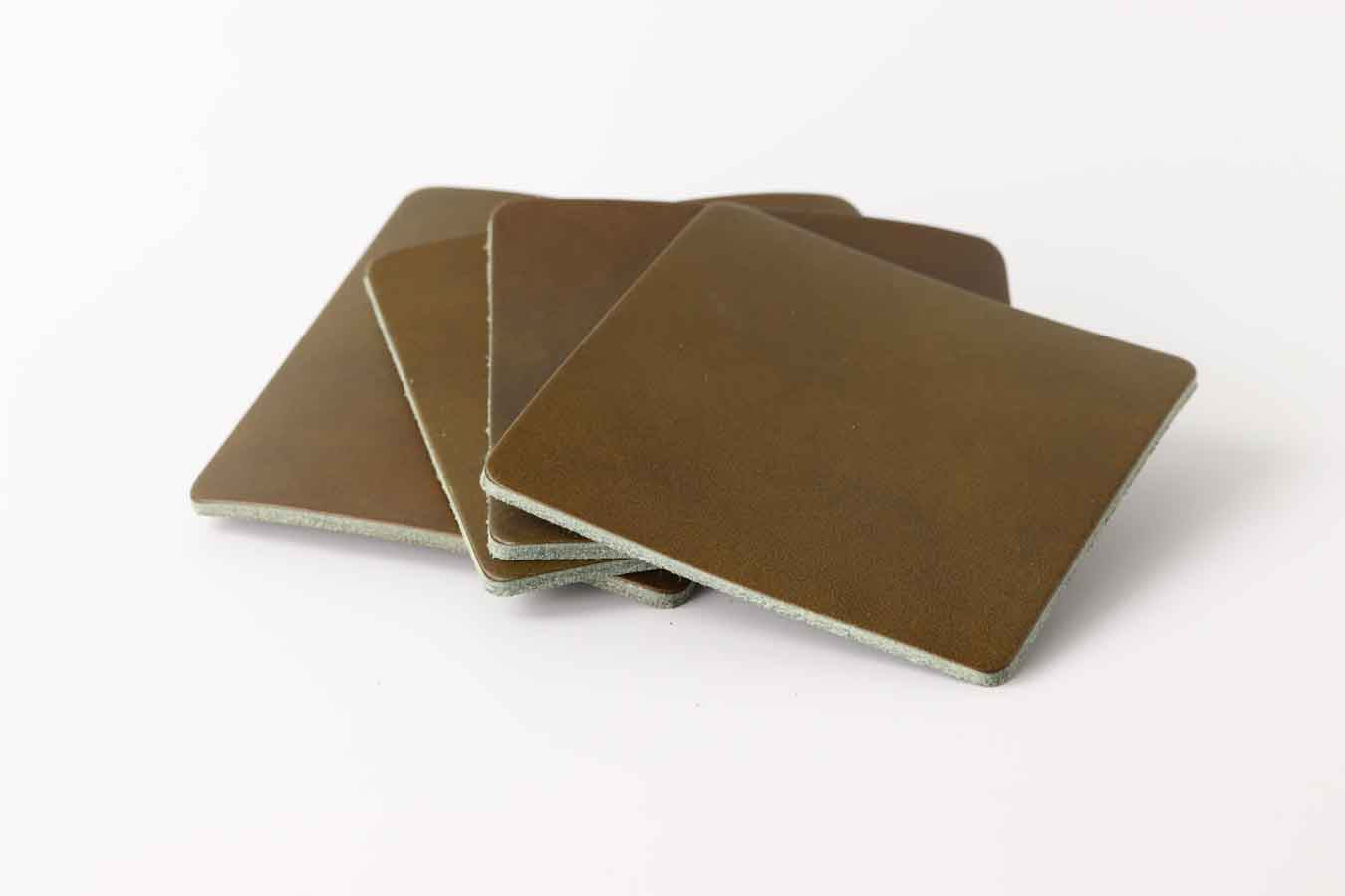 olive green coaster set