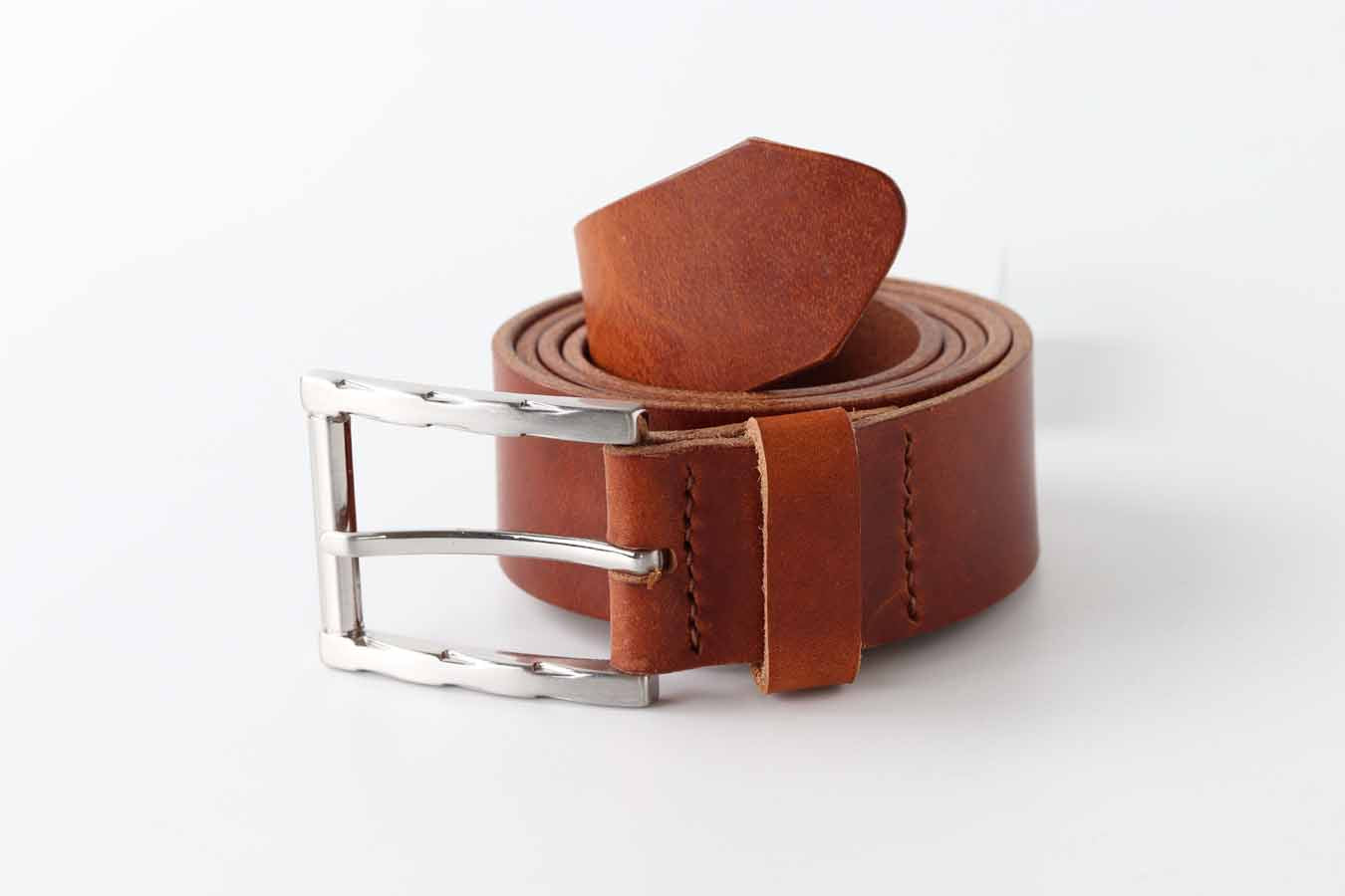 Brown leather belt / mens belt