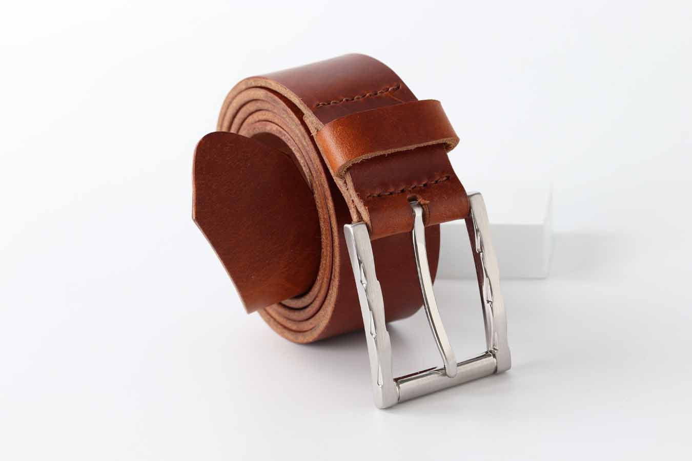 Brown leather belt / mens belt