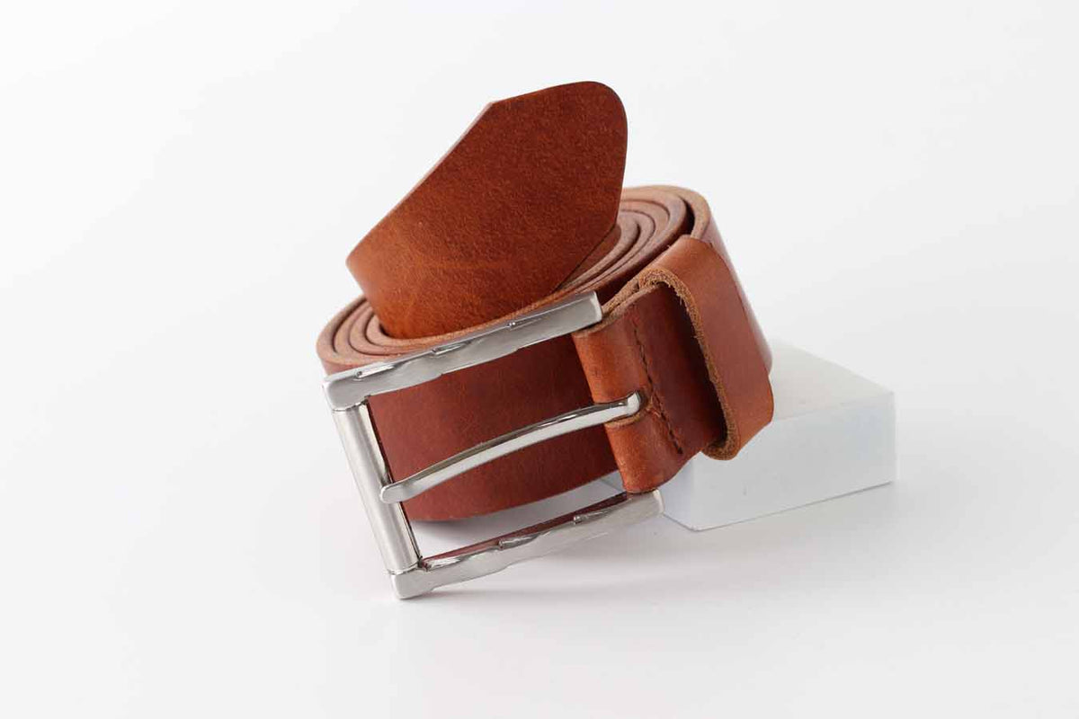 Men's Leather Belt / Tuscan - Brandy / by Kaseta