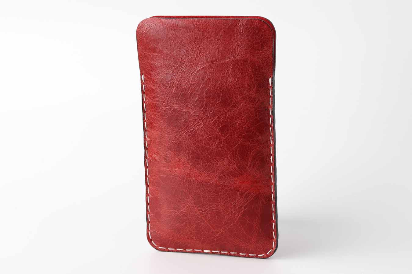 iPhone pro max series red leather sleeve 