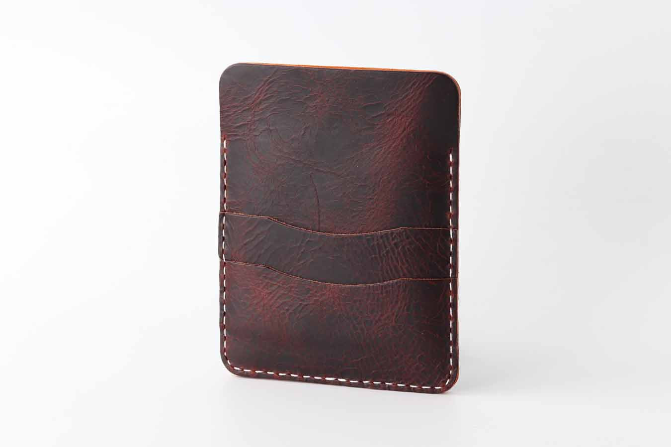 travel passport wallet organiser sleeve in dark brown and orange by kaseta