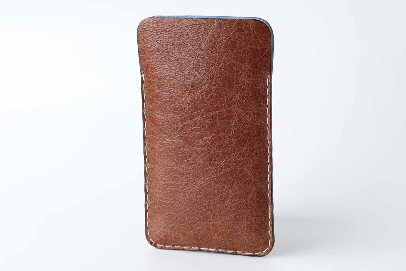 iPhone 14 pro max brown leather sleeve case 