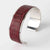 Burgundy Crock leather cuff bracelet for women by Kaseta