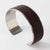 Cuff bracelet with dark brown leather by Kaseta