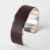Unisex cuff bracelet with dark brown leather by Kaseta