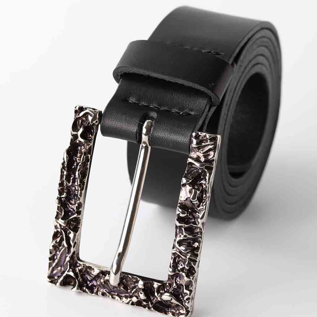 Laro leather belt men's black