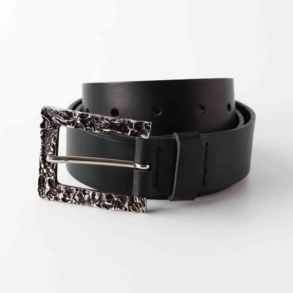 black leather belt
