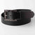 casual black leather belt