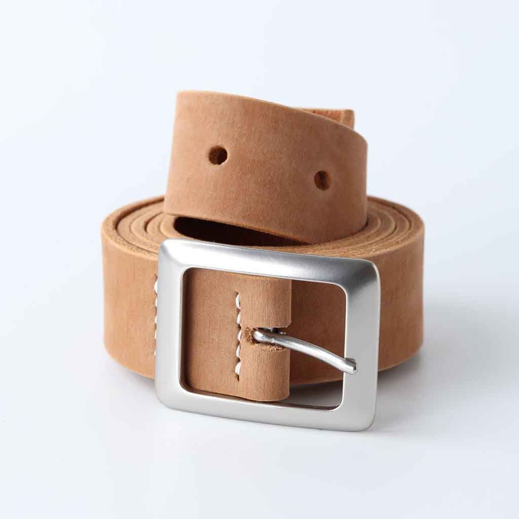 Desert Sand Nubuck leather belt for women by Kaseta