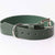 leather Forest green dog collar by Kaseta made from English bridle leathers