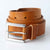 men's tan leather belt made in UK by Kaseta