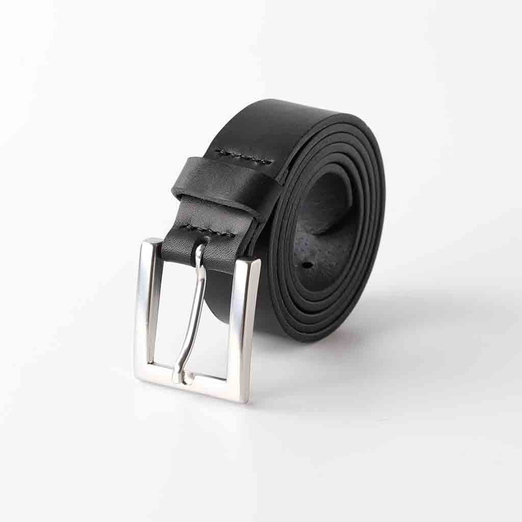 black leather belt by Kaseta SQ Milan