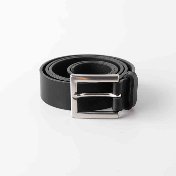 Men's Black Leather Belt SQ Milan - Kaseta