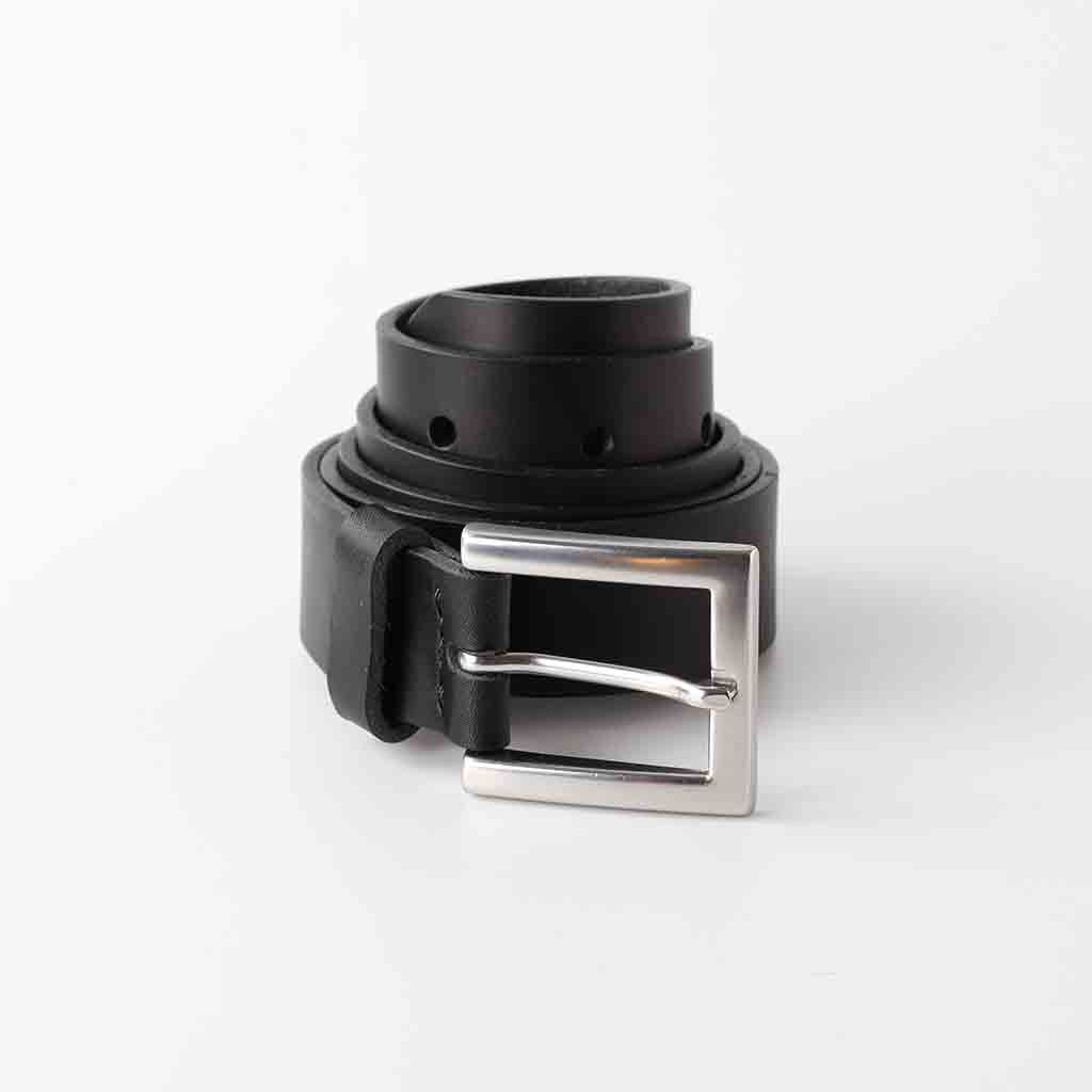 black leather belt for men by Kaseta