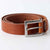 English leather men's belt in brown, casual or formal wear by Kaseta