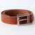 English leather men's belt in brown, casual or formal wear by Kaseta