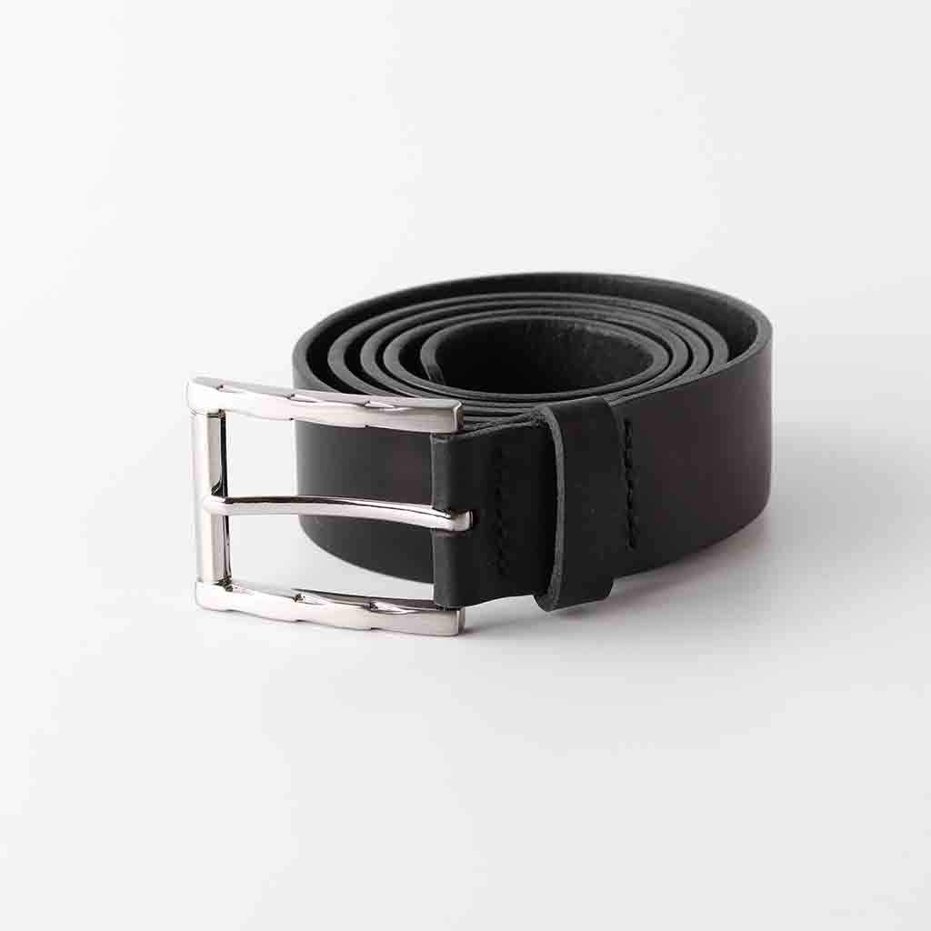 full grain leather black mens belt