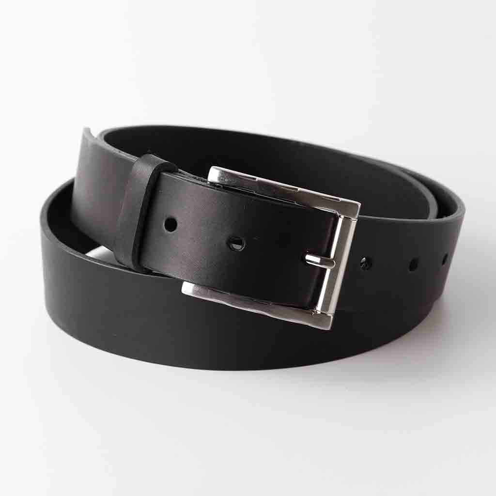 genuine black leather belt for men