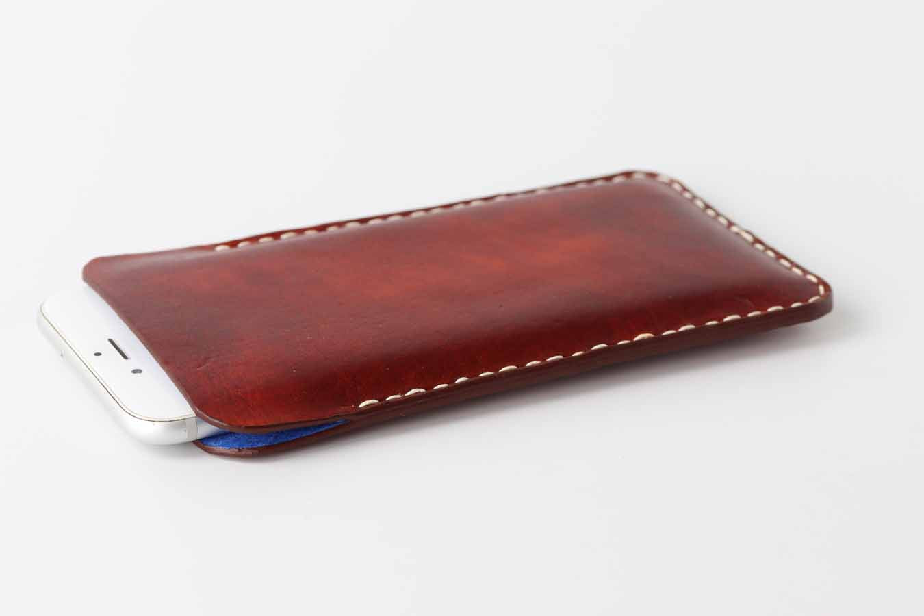 Old Brown Leather Sleeve for iPhone Pro And iPhone Models