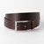 handmade leather belt in chocolate colour by Kaseta