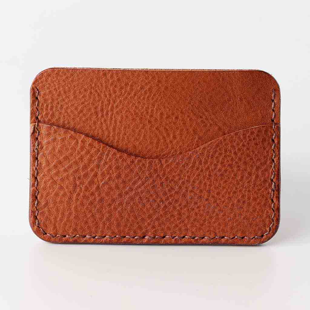 Brown Leather slim Cardholder wallet by Kaseta