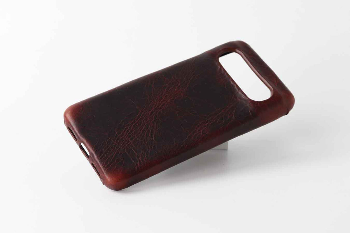 for google pixel 8 and pixel 8 pro dark brown leather case by Kaseta