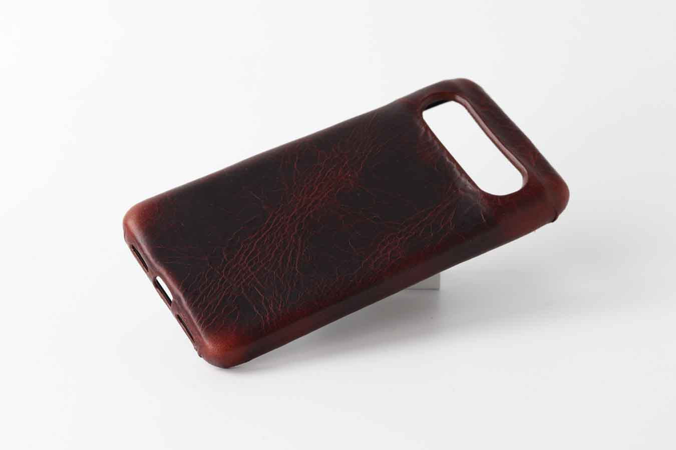 for google pixel 8 and pixel 8 pro dark brown leather case by Kaseta