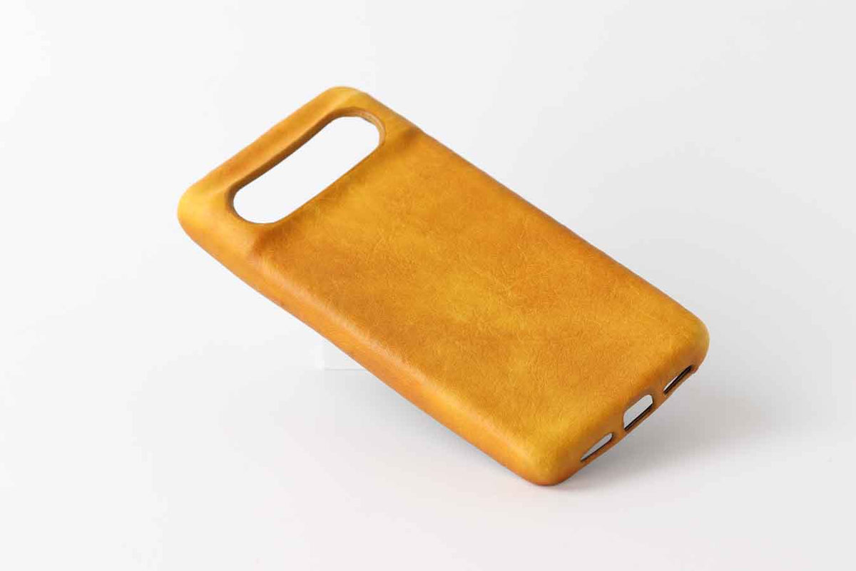 yellow leather case for google pixel  8 pro