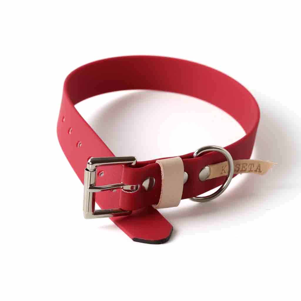 antibacterial red dog collar