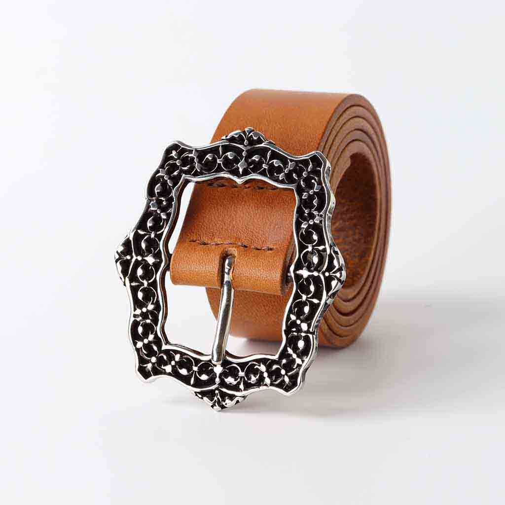 tan leather belt for women Fina by Kaseta