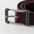Brown women's belt with aged buckle by Kaseta