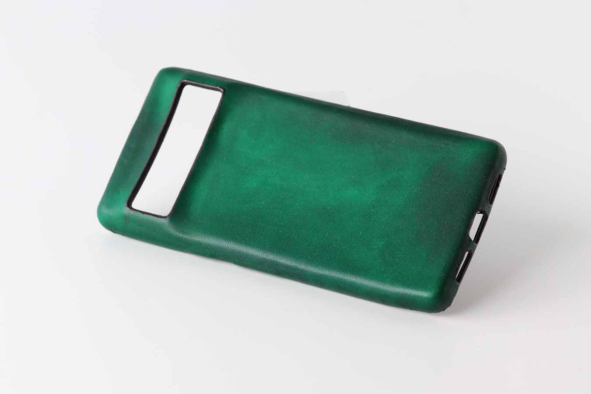 aged green pixel 6a leather cover case