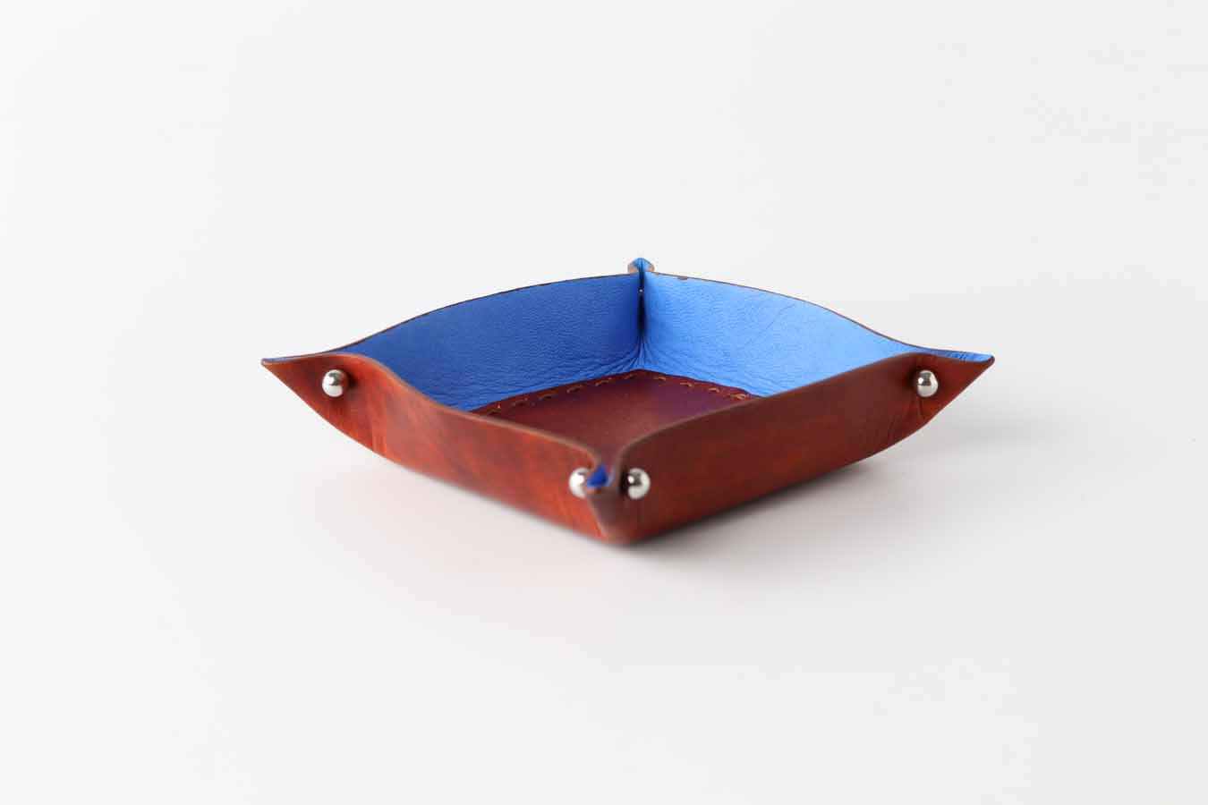 brown Leather Tidy Tray by kaseta