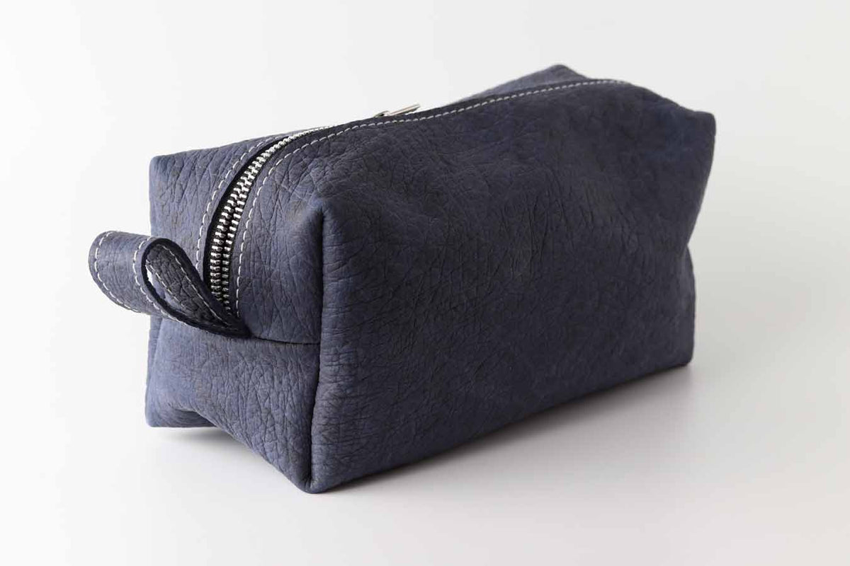blue leather travel kit by kaseta