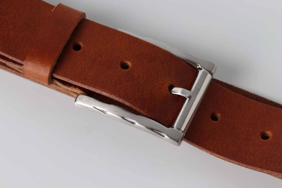 Brown leather belt 