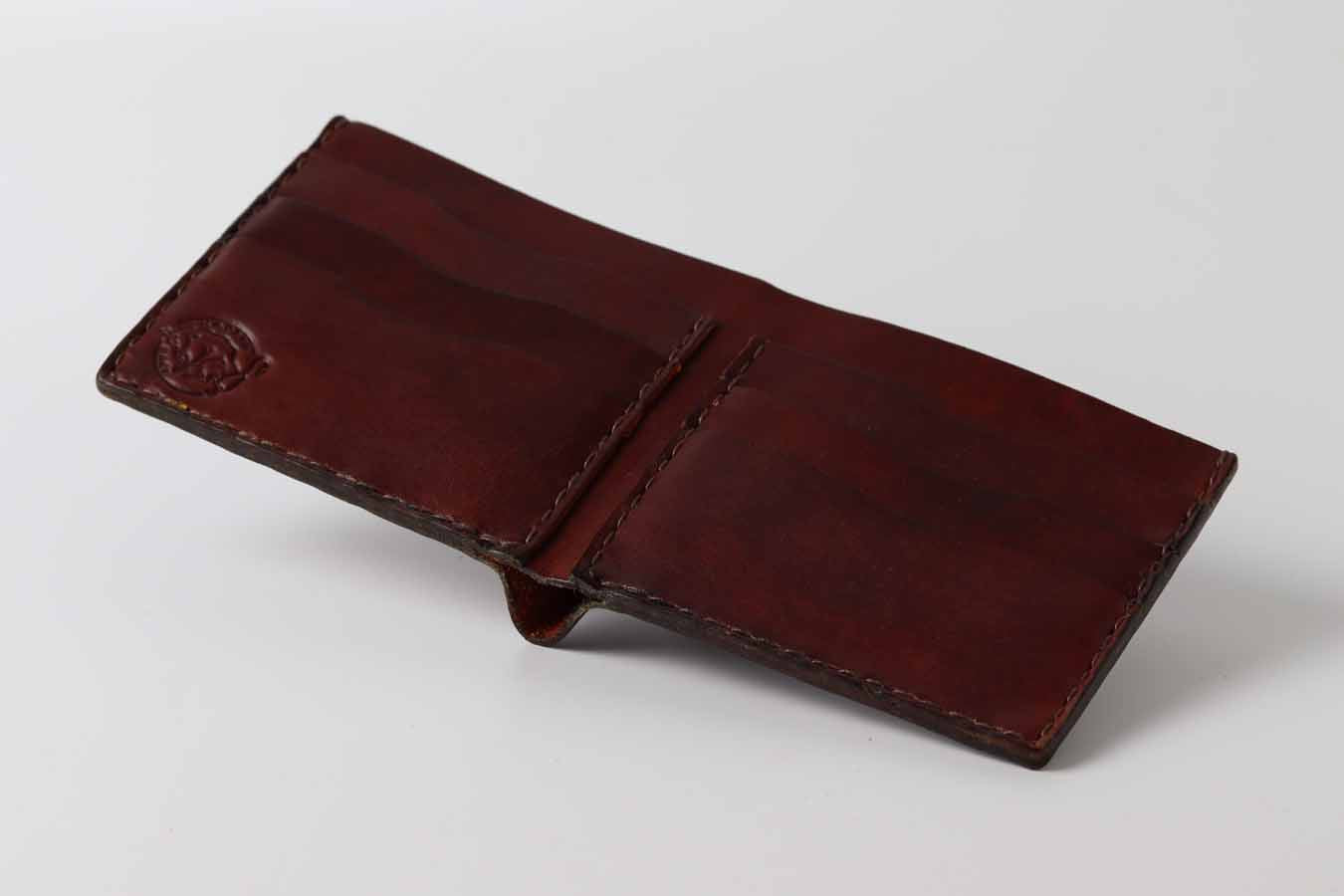dark brown bifold minimart wallet