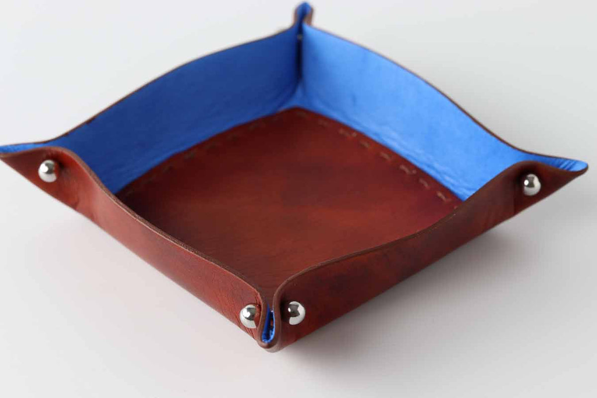 brown leather rings storage