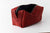 red leather men & women travel dopp kit bag