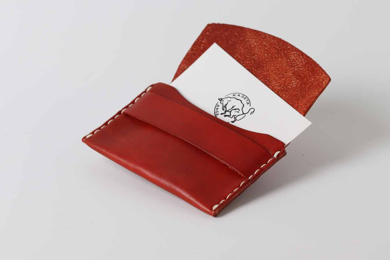 brit tan leather card holder