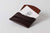 Chocolate leather card holder tiny wallet